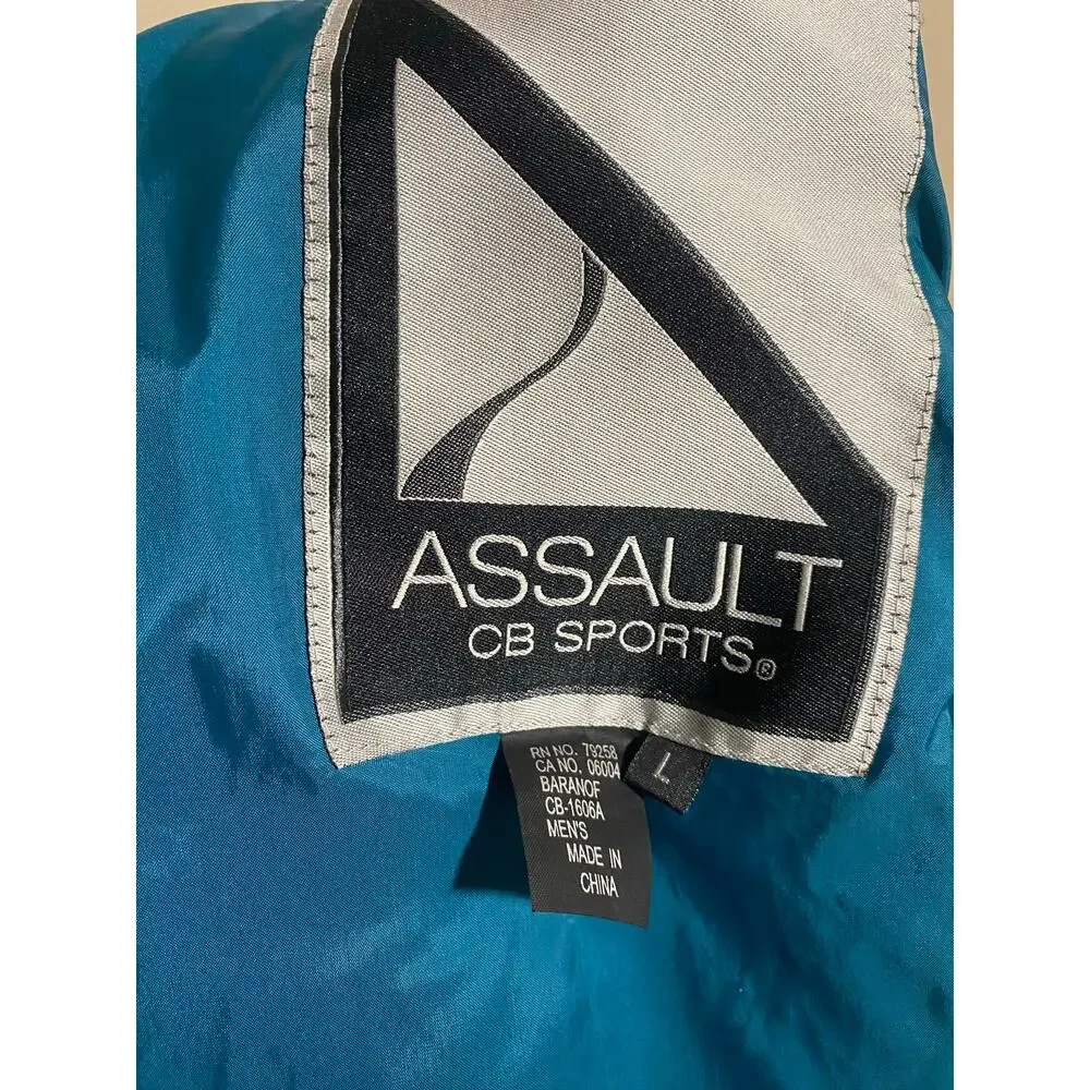 CB Sports Assault Jacket Kangaroo Pouch Nylon Hooded Lightweight Side/Pit Zip Lg